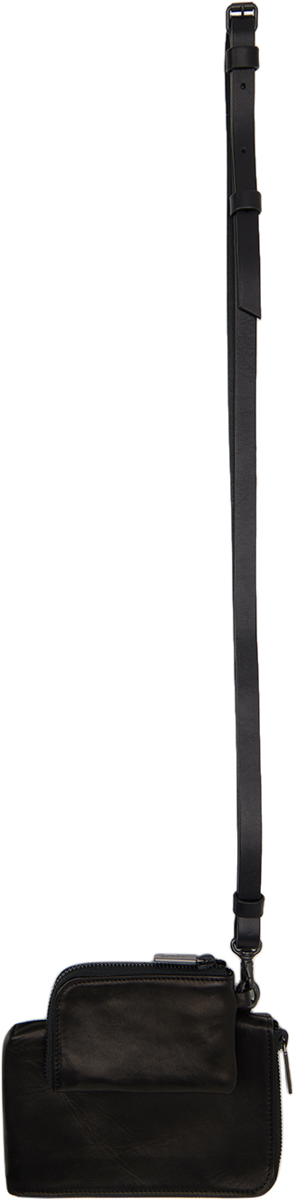 Yohji Yamamoto Black Shoulder Phone Case In 1 Black