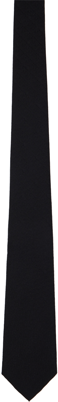Yohji Yamamoto Black Polka Dot Tie