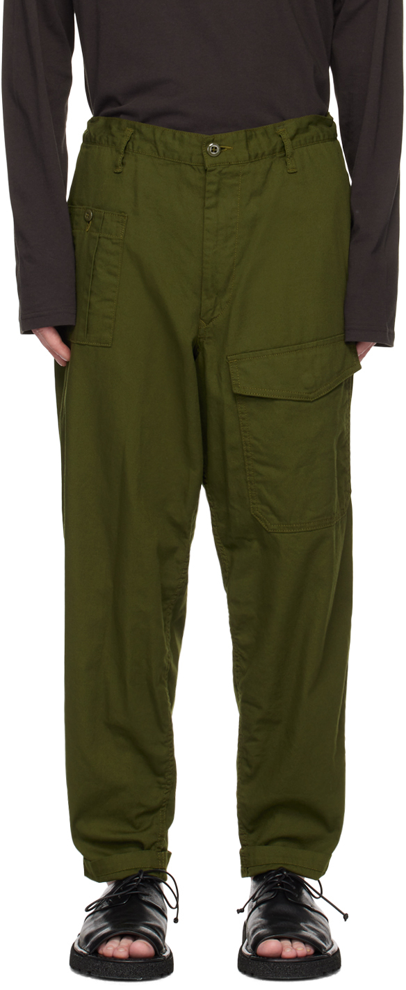 Yohji Yamamoto Khaki Drawstring Cargo Pants