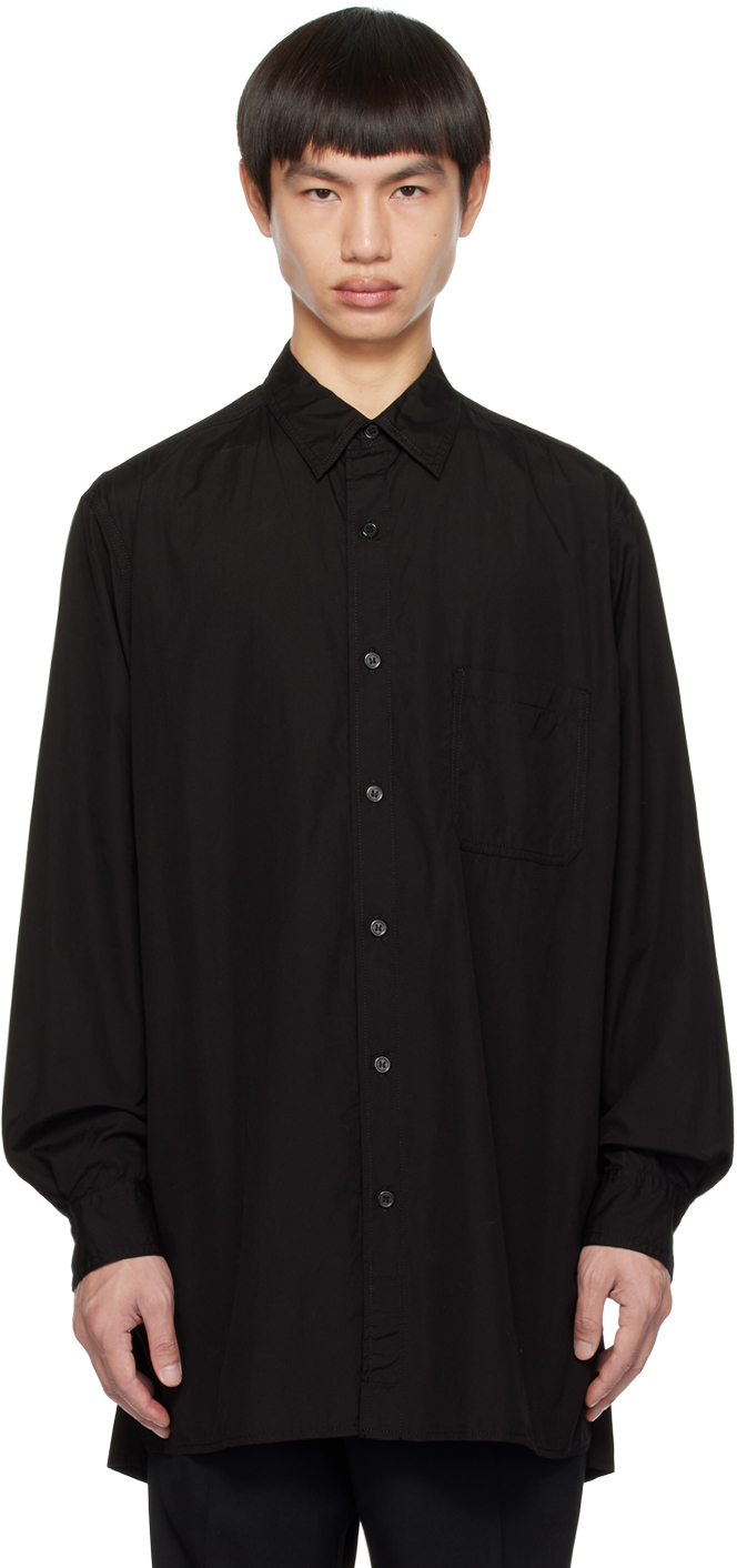 Yohji Yamamoto: Black Patch Pocket Shirt | SSENSE Canada