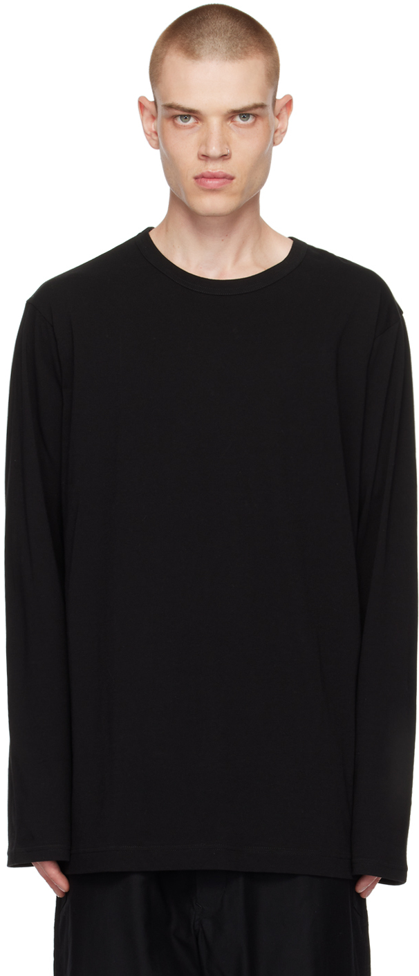 Yohji Yamamoto Black Crewneck Long Sleeve T-shirt