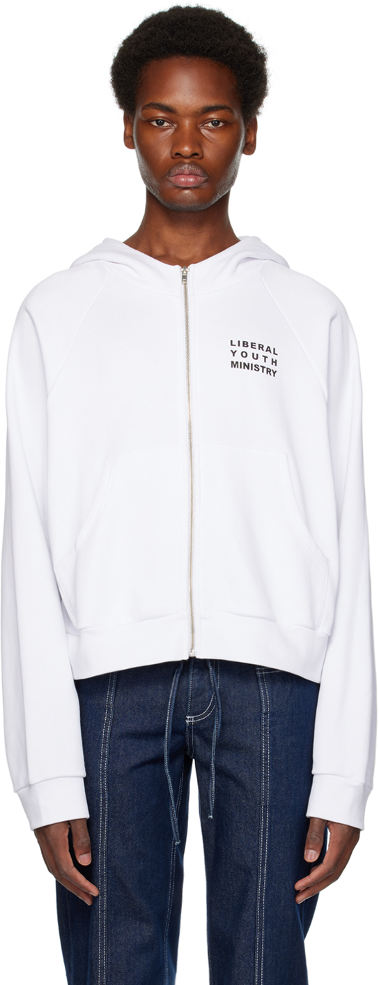 Liberal Youth Ministry White Anime Hoodie In 2 White
