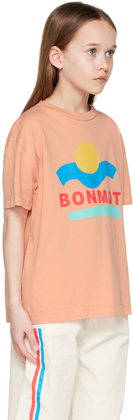 Shop Bonmot Organic Kids Orange Sunset T-shirt