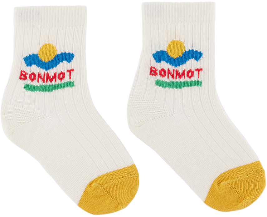 BONMOT ORGANIC キッズ｜ホワイト SUNSET ソックス 