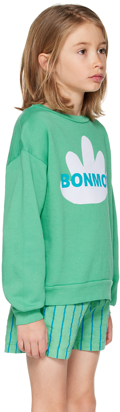 BONMOT ORGANIC KIDS GREEN SEAWEED SWEATSHIRT