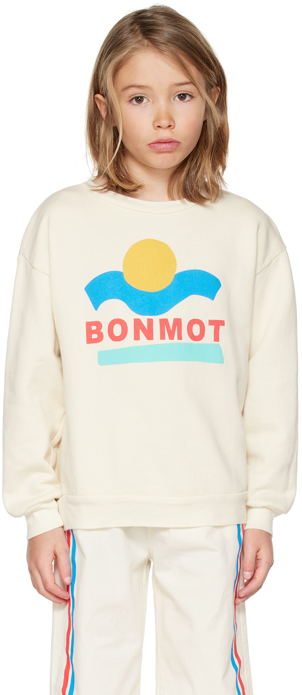 Bonmot Organic Kids Off-white Sunset Sweatshirt In Ivory