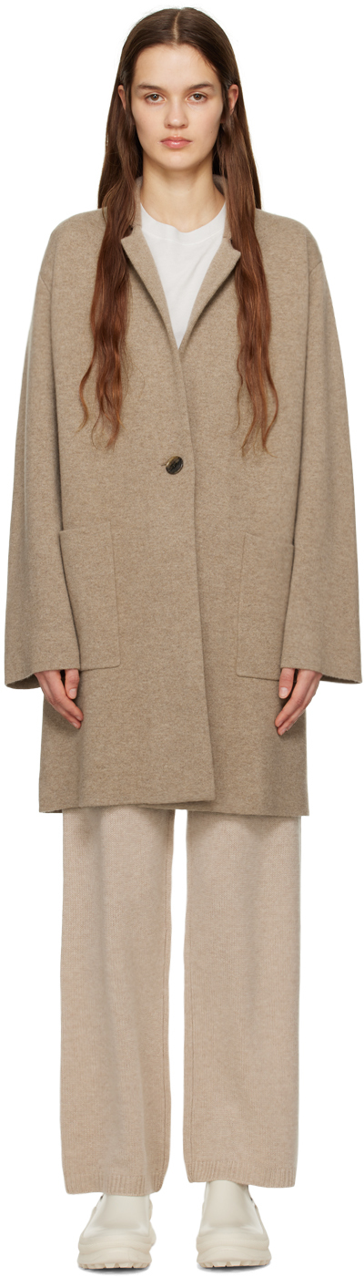 LISA YANG: Beige 'The Anni' Coat | SSENSE