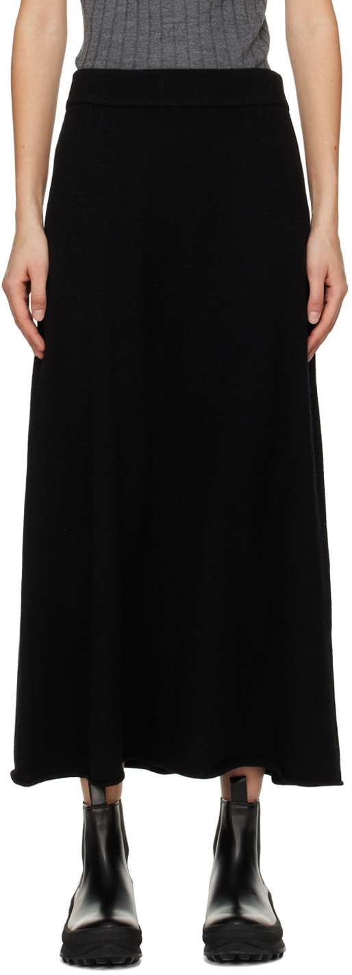LISA YANG: Black 'The Elin' Midi Skirt | SSENSE