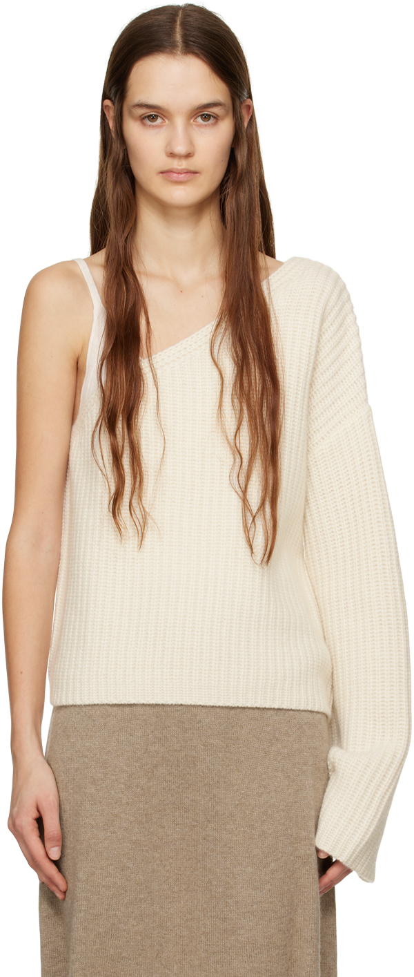 Lisa Yang The Margit Sweater In Cream