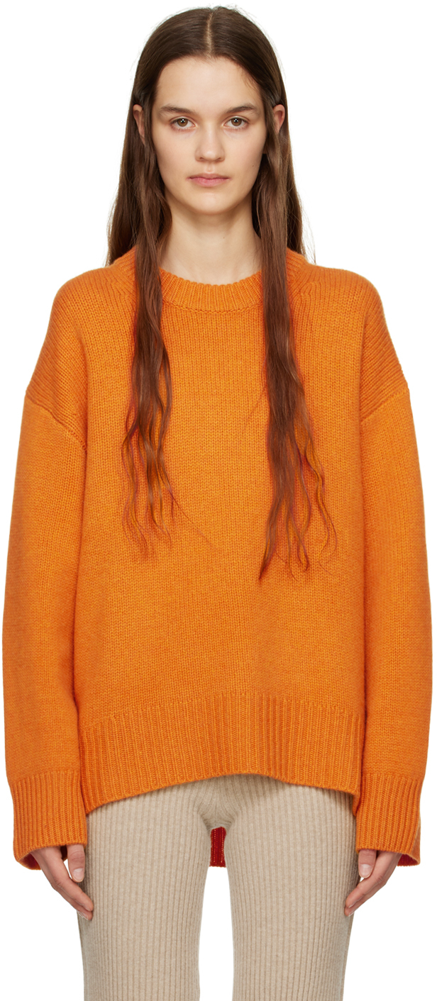 LISA YANG: Orange 'The Noor' Sweater | SSENSE UK