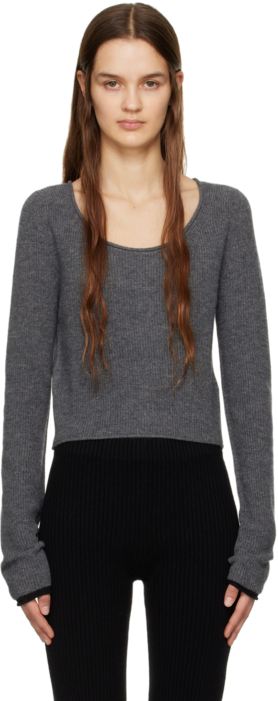 LISA YANG Gray 'The Zola' Sweater