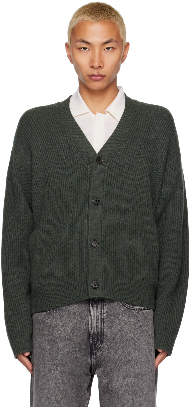 Lisa Yang Green 'the Dion' Cardigan In Olive