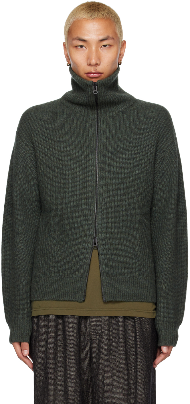 Lisa Yang Green 'the Clément' Cardigan In Olive