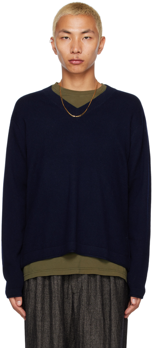Lisa Yang Navy 'the Henri' Sweater
