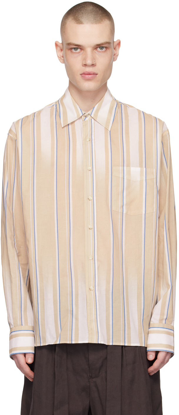 Beige Striped Shirt