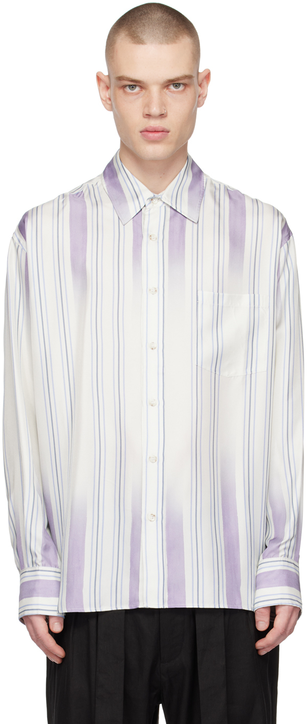 COMMAS Purple Stripe Shirt