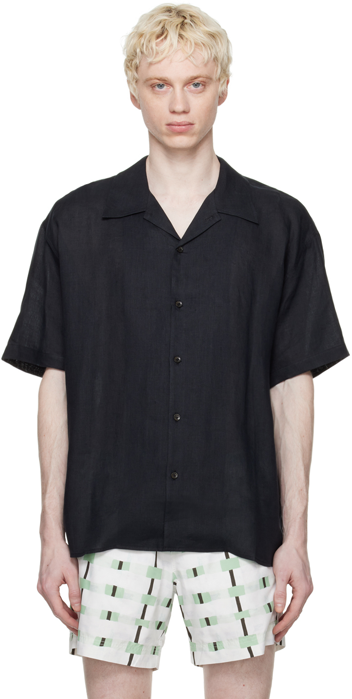 Shop Commas Black Oversized Shirt