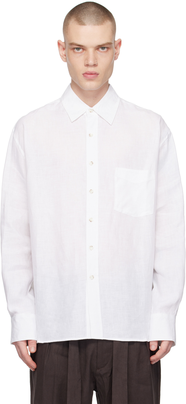 Commas Relaxed Cotton Shirt In White