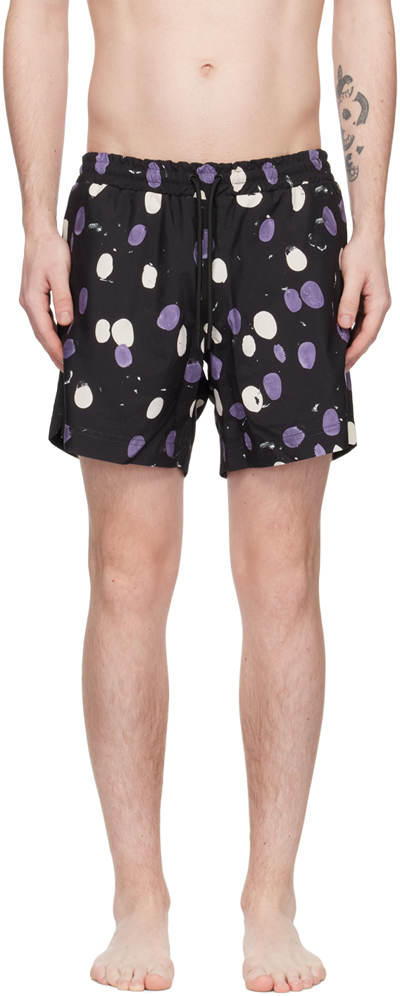 Black Polka Dot Swim Short by COMMAS on Sale