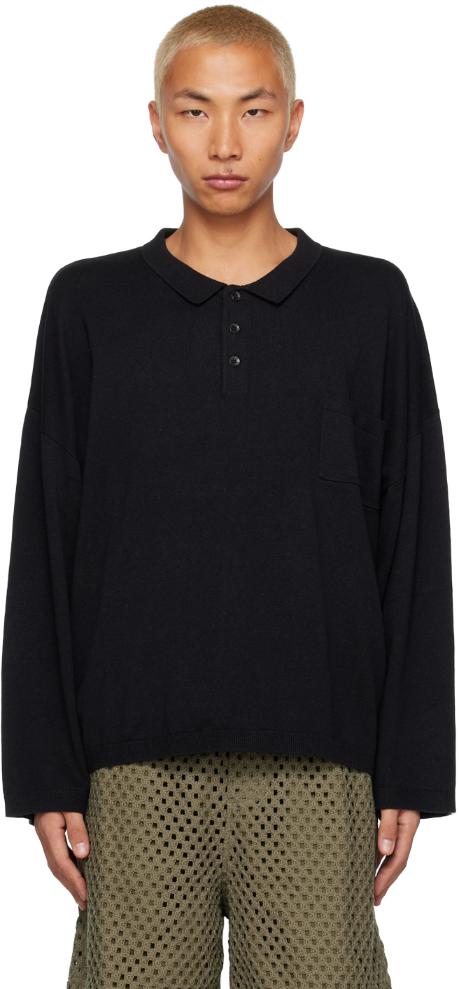Black Relaxed Polo