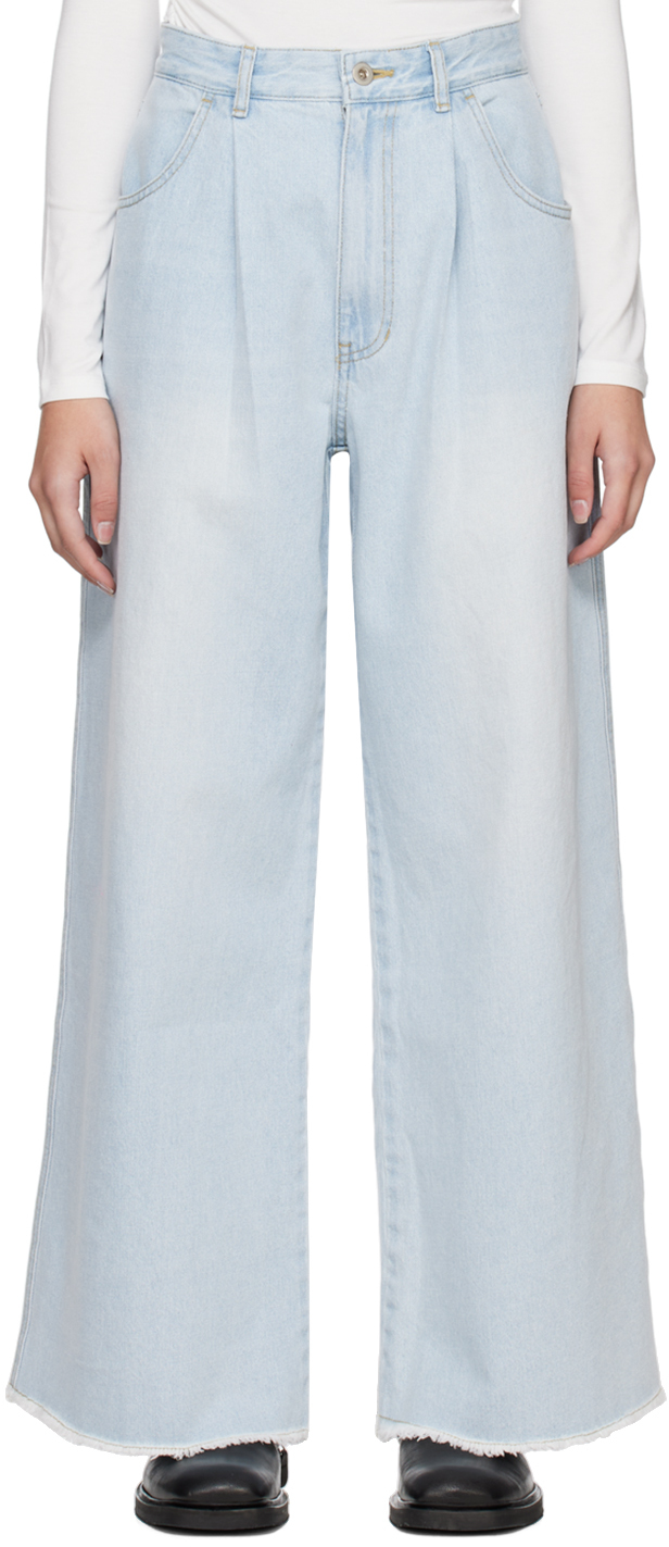 Blossom Blue Tuck Jeans