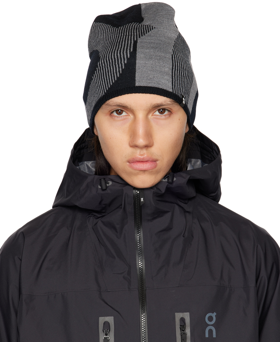 On: Black & Gray Explorer Beanie | SSENSE