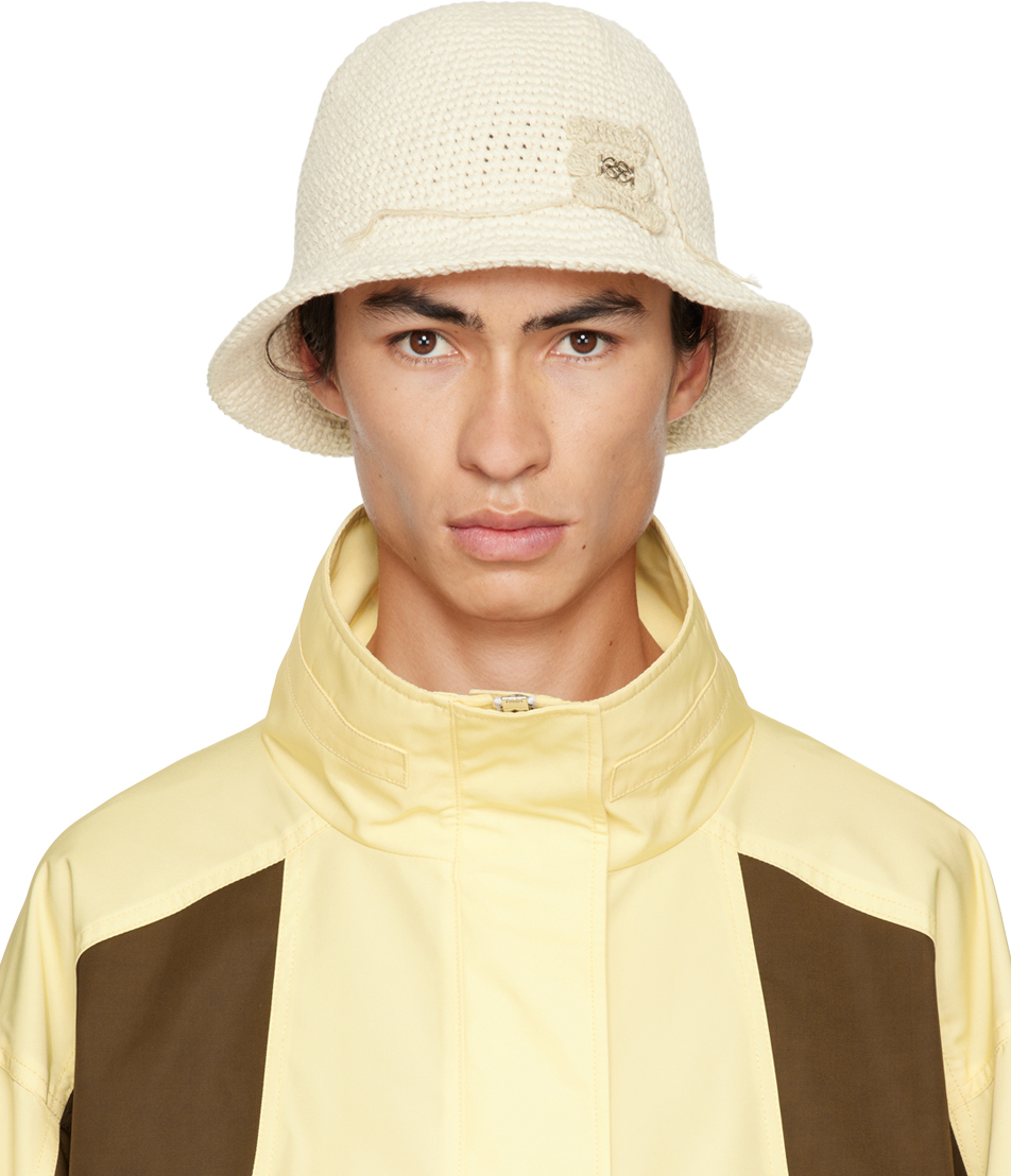 Kijun: SSENSE Canada Exclusive Off-White Baby Bear Bucket Hat | SSENSE