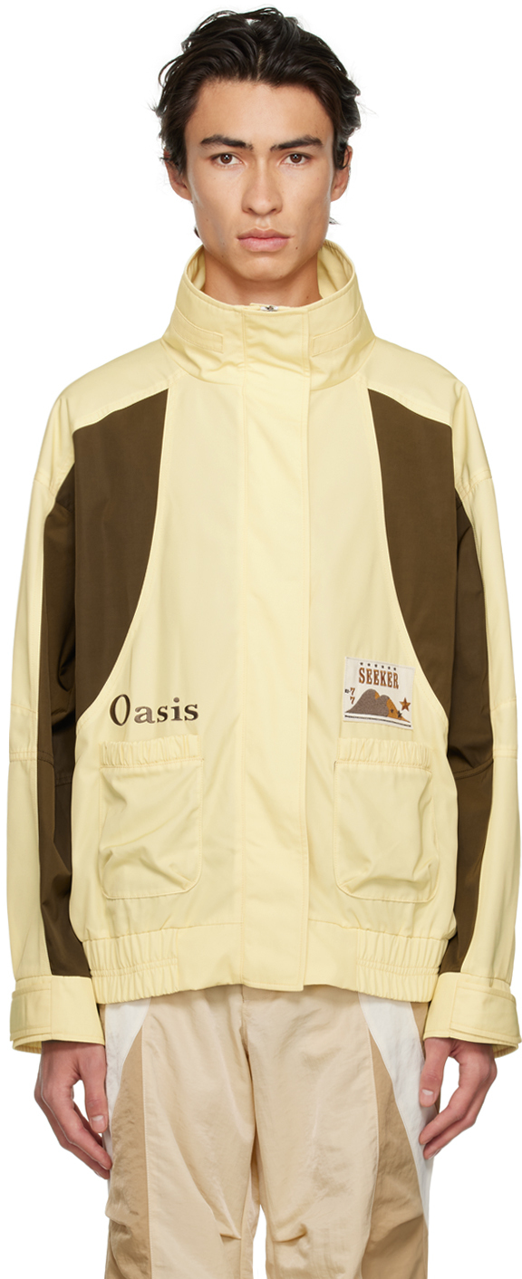 Kijun Ssense Exclusive Yellow & Brown Oasis Shell Jacket In Yellow Brown
