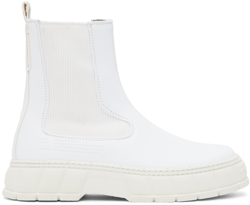 White 1997 Chelsea Boots by Virón on Sale