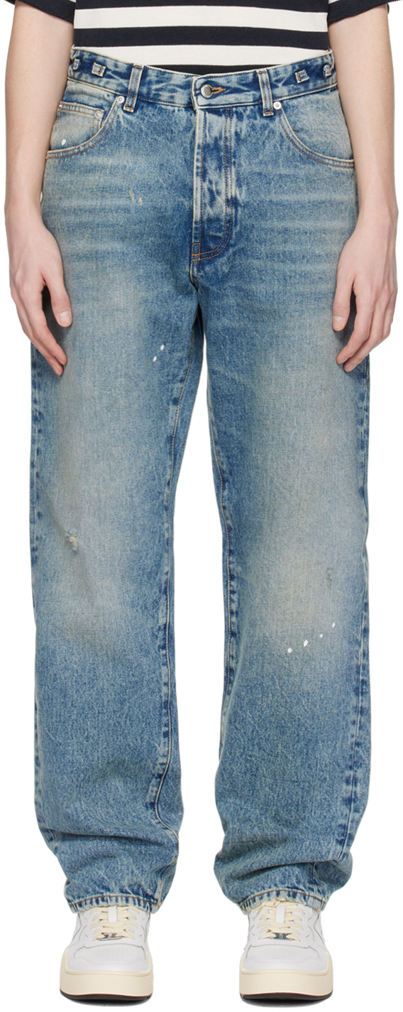 DARKPARK: Blue Mark Jeans | SSENSE