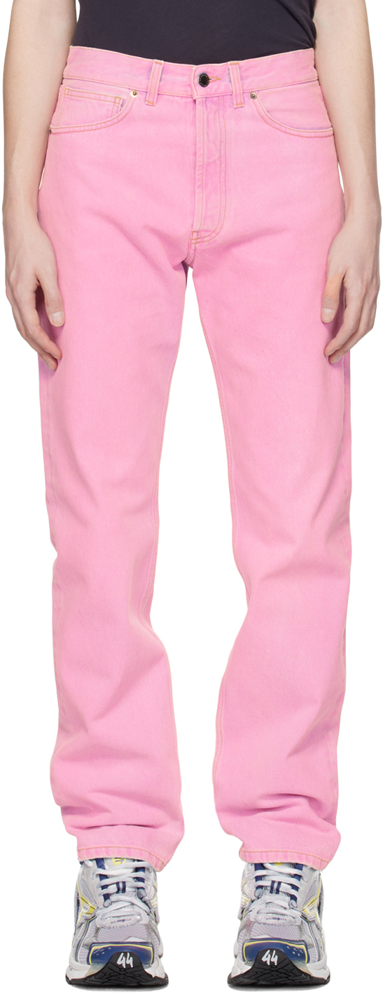 Shop Darkpark Pink Larry Jeans In Acid Pink Ap