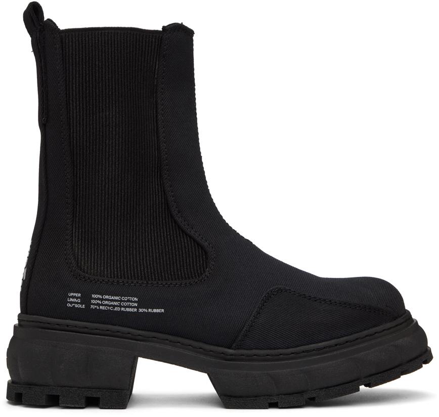Viron Ssense Exclusive Black Paradigm Chelsea Boots In 990 Black