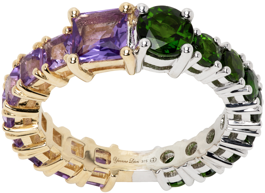 Yvonne Léon Purple & Green Riviere Alliance Ring