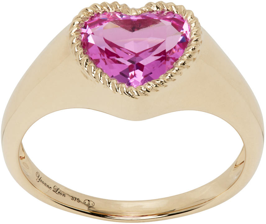 YVONNE LÉON GOLD BABY CHEVALIERE HEART RING
