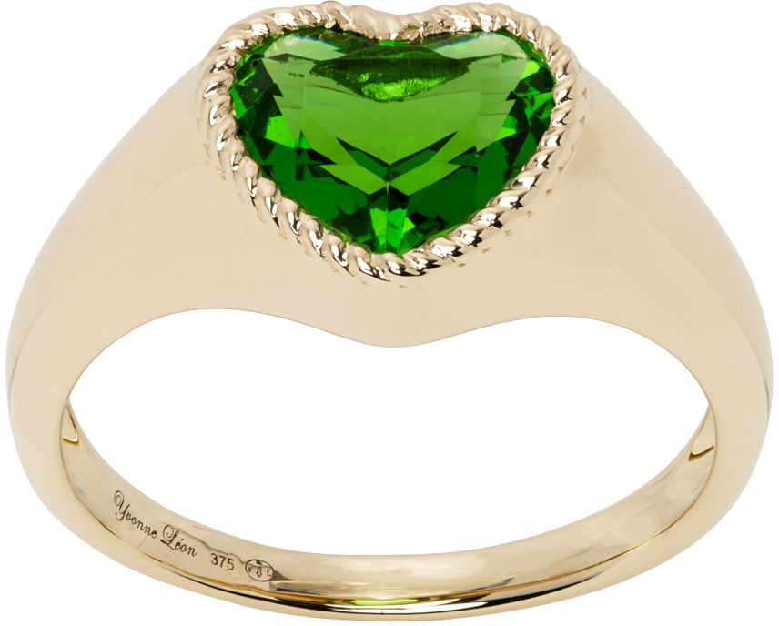 YVONNE LÉON GOLD BABY CHEVALIERE HEART RING