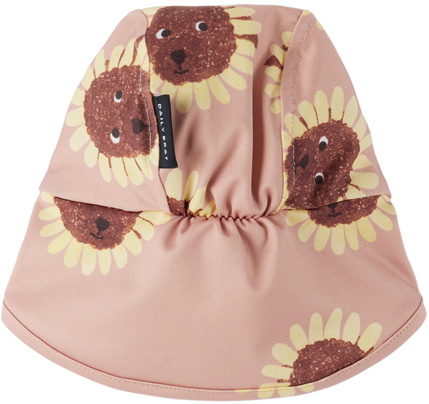 Shop Daily Brat Baby Tan Mini Sunny Dog Cap In Pale Stone