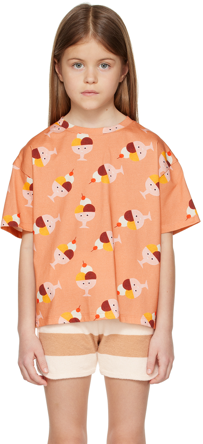 Kids Orange Happy Ice T-Shirt by Daily Brat | SSENSE