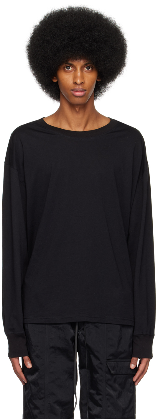 True Tribe: Black Crewneck Long Sleeve T-Shirt | SSENSE