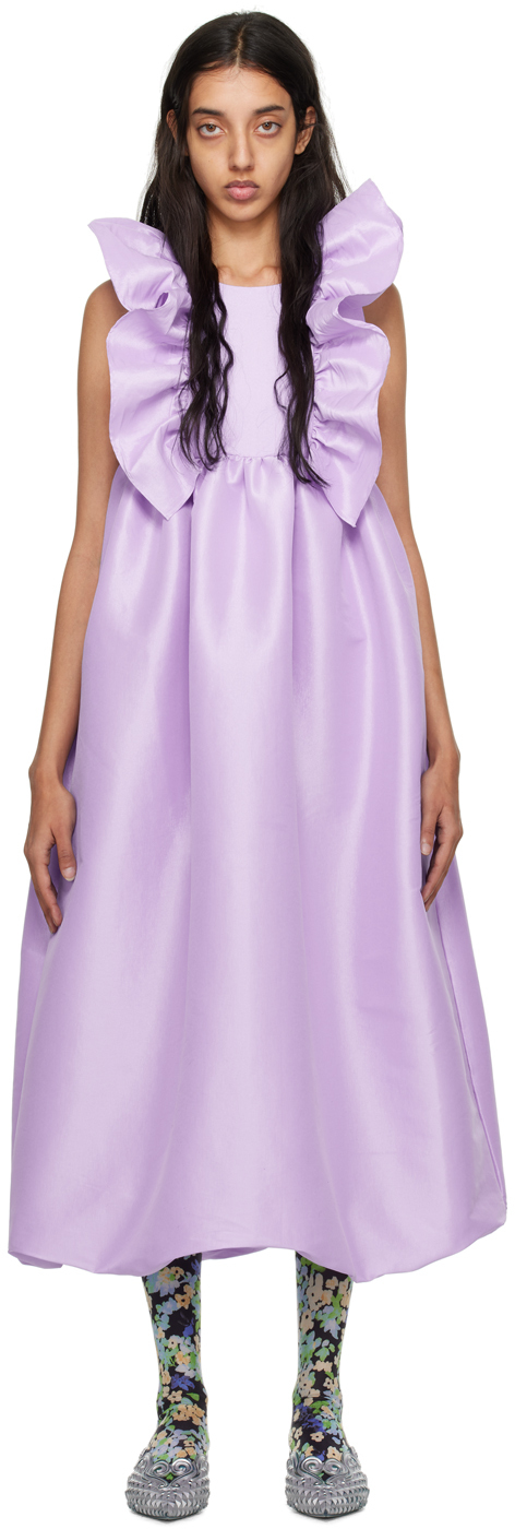 Kika Vargas Purple Whitney Maxi Dress In Lilac