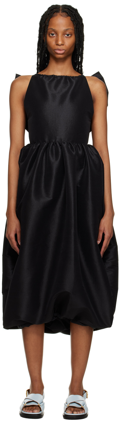 Kika Vargas SSENSE Exclusive Black Portia Midi Dress