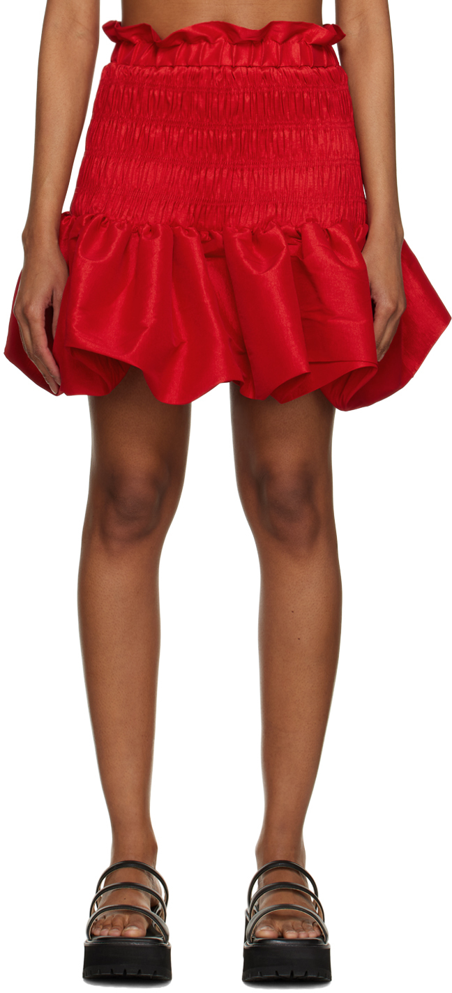 Kika Vargas Ssense Exclusive Red Billie Miniskirt