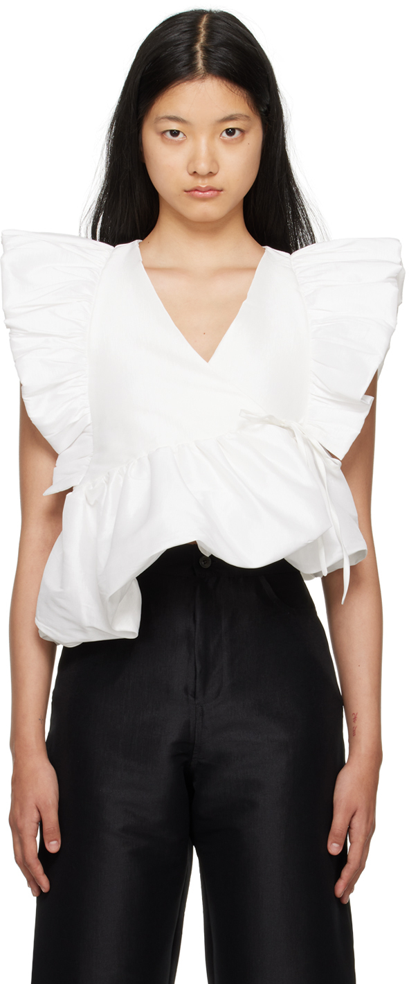 Kika Vargas: White Liv Blouse | SSENSE Canada