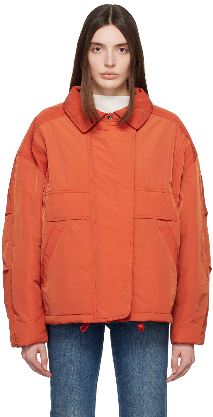 Isabel Marant Etoile: Orange Camillio Jacket | SSENSE Canada