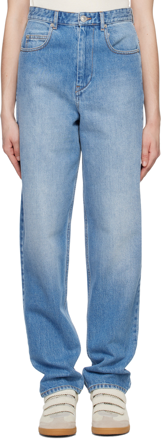 Isabel Marant Étoile Blue Corsy Jeans In 30lu Light Blue