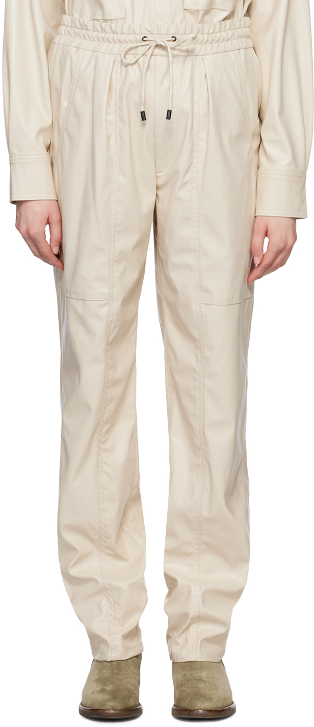 Isabel Marant Étoile Off-white Brina Trousers In 20ck Chalk