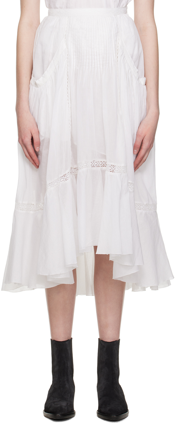 Slumber Landbrugs procedure Isabel Marant Etoile: White Mugiana Maxi Skirt | SSENSE