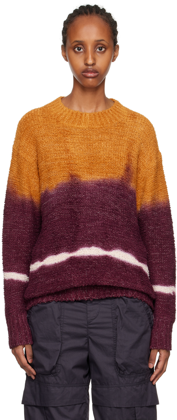 Isabel Marant Étoile Orange & Purple Happy Sweater In Ryoc Raspberry/ocre