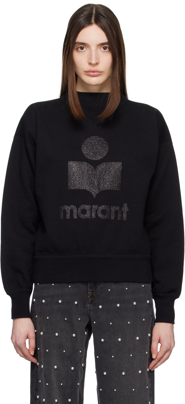 Shop Isabel Marant Étoile Black Moby Sweatshirt In 01bk Black
