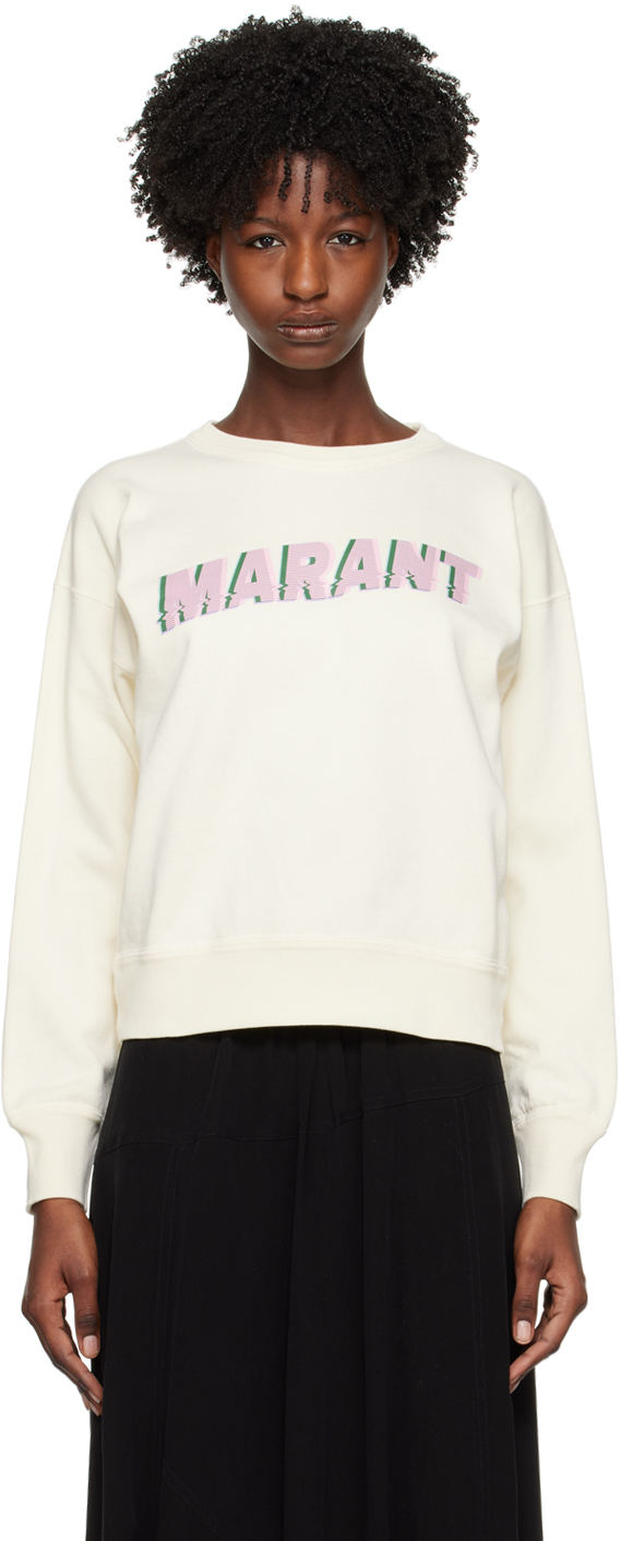 Shop Isabel Marant Étoile Off-white Mobyli Sweatshirt In 90va Vanilla