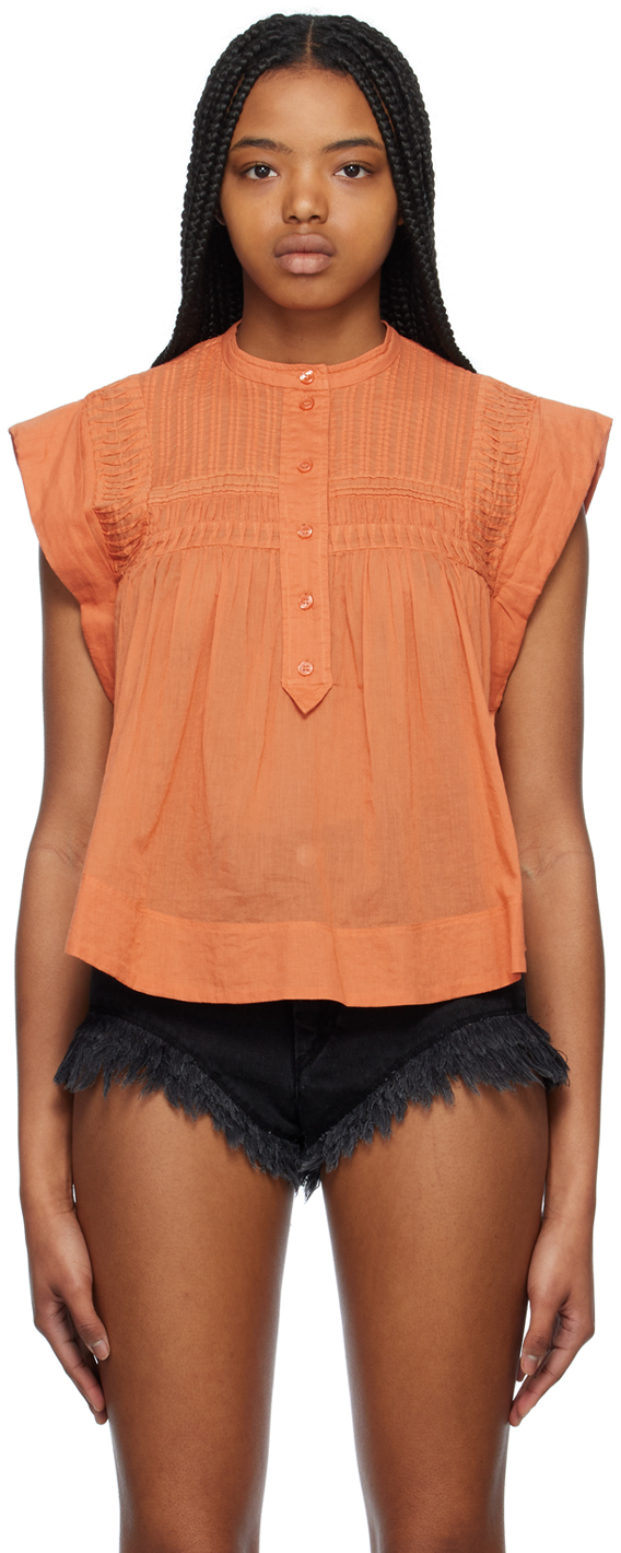 Orange Leaza Blouse